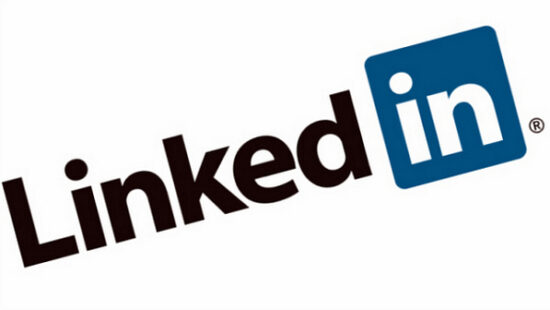 the linkedin logo on a white background.