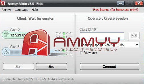 Ammyy Remote Desktop Software Website