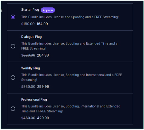 Screenshot of the Bundles PlugValley Offers