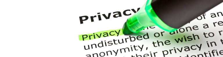 a green marker is pointing at the word privacy. privacy